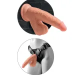 7 Inch Triple Density Cock With Swinging Balls - Tan Dildos Pipedream