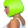 12 Inch Short Bob Wig - Neon Green Festival & Rave Leg Avenue