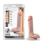Dr. Skin Plus - 6 Inch Posable Dildo With Balls - Vanilla Dildos Blush