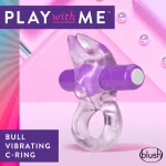 Play With Me Bull Vibrating C-Ring - Purple Vibrators Blush