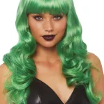 24 Inch Misfit Long Wavy Bang Wig - Green Costumes Leg Avenue