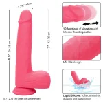 Rechargeable Rumbling and Thrusting Silicone Studs - Pink Festival & Rave CalExotics