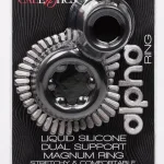 Alpha Liquid Silicone Dual Support Magnum Ring - Black Enhancers CalExotics