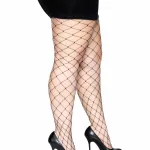 Fence Net Pantyhose - Queen - Black Hosiery & Garters Leg Avenue