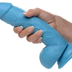 Pop Pecker 8.25 Inch Dildo With Balls - Blue Lubes & Essentials XR Brands