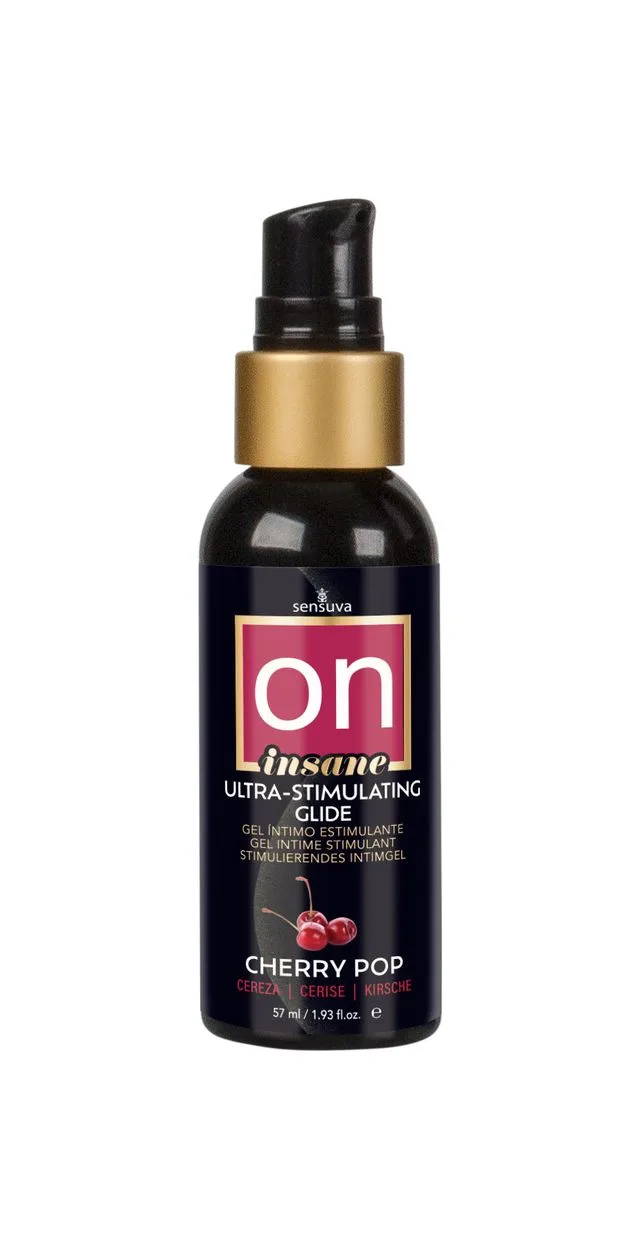 On Insane Ultra-Stimulating Glide Cherry Pop 2oz-57ml Bottle Lubes & Essentials Sensuva