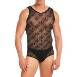 Night Blaze 2pc Set - Small/medium - Black Teddies & Bodysuits Pink Lipstick