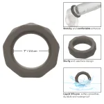 Alpha Liquid Silicone Prolong Prismatic Ring - Gray Enhancers CalExotics
