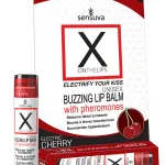 X on the Lips With Pheromones Cherry Cosmetics | Lip Balm Sensuva