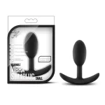 Luxe - Wearable Vibra Slim Plug - Small - Black Anal Play Blush