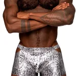 s'naked Pouch Short - Medium - Silver/black Underwear Male Power