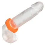 Alpha Liquid Silicone Prolong Sexagon Ring - Orange Enhancers CalExotics