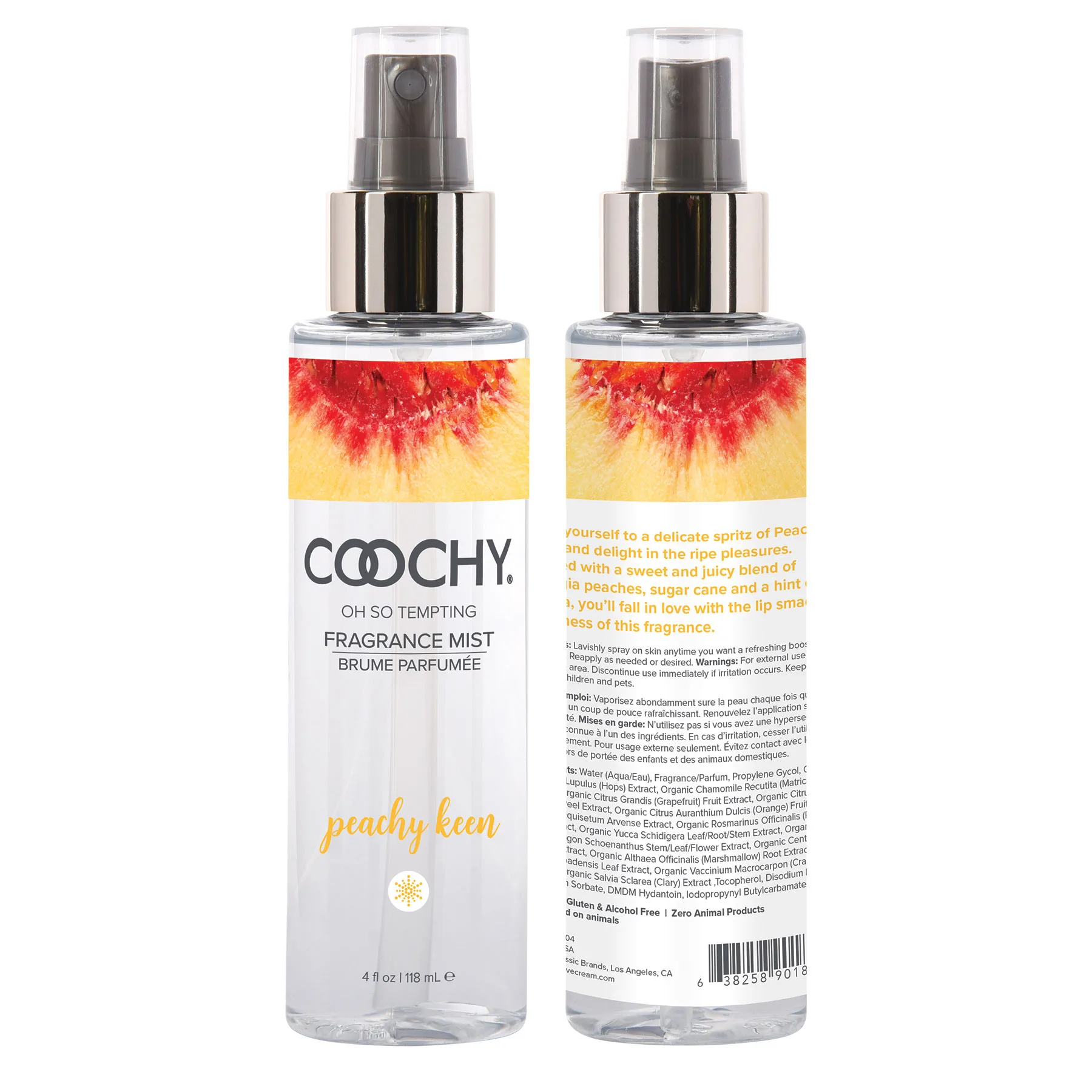 Coochy Oh So Tempting Fragrance Mist - Peachy Keen - 4 Fl. Oz. Bath & Body | Body Spray Classic Brands