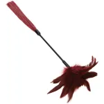 Sex and Mischief Enchanted Feather Tickler - Burgundy BDSM & Kink Sportsheets