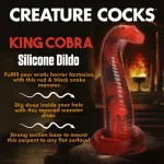 King Cobra King Cobra Silicone Dildo - Red Dildos XR Brands