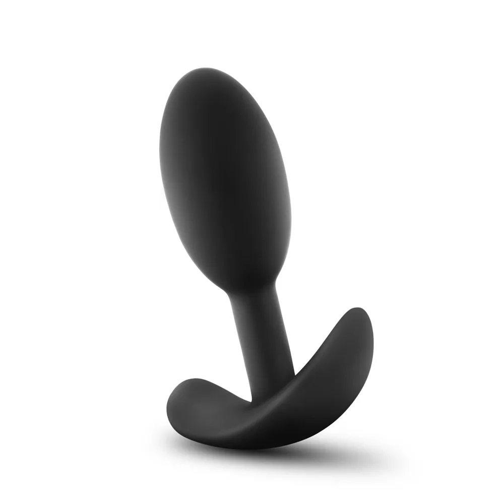 Luxe - Wearable Vibra Slim Plug - Small - Black Anal Play Blush