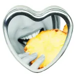 Edible Heart Candle - Pineapple - 4oz Lubes & Essentials Earthly Body