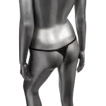 Radiance Plus Size Crotchless Thong - Black Panties & Thongs CalExotics