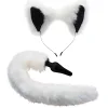 White Fox Tail Anal Plug and Ears Set Anal Play XR Brands