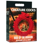 Rise of the Dragon Silicone Cock Ring - Red Enhancers XR Brands