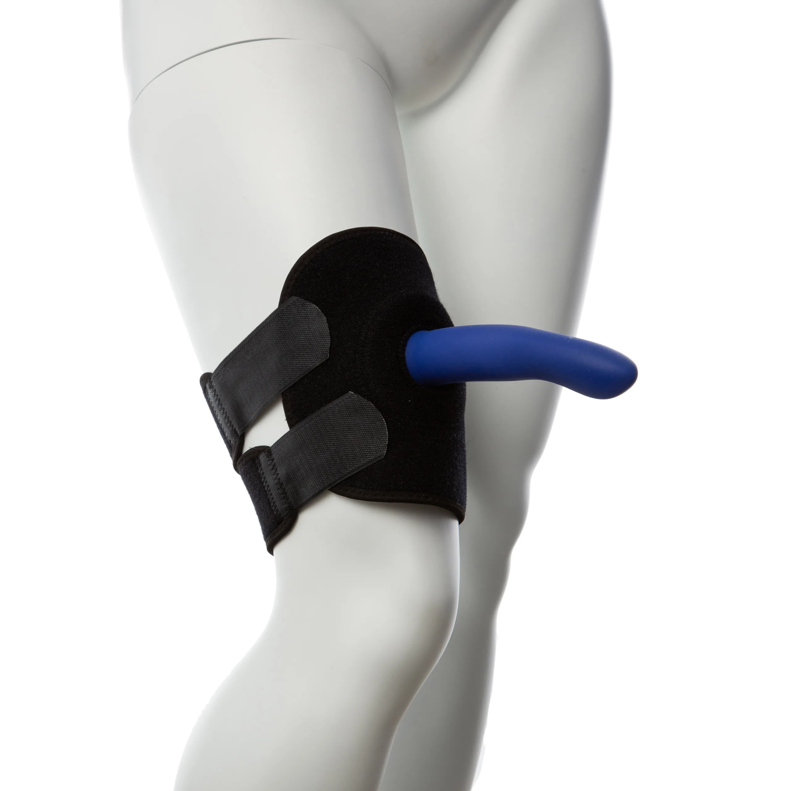 Gender Fluid Thigh Rider Strap-on Harness - Small- Large - Black Dildos Voodoo Toys