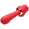 Bloomgasm Racy Rose Thrust and Lick Vibrator - Red Vibrators XR Brands