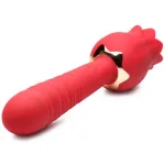 Bloomgasm Racy Rose Thrust and Lick Vibrator - Red Vibrators XR Brands