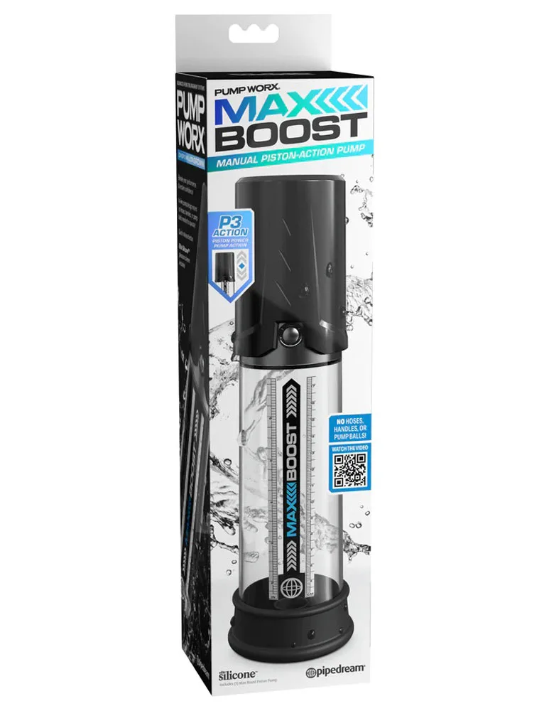 Pump Worx Max Boost - Black/clear Strokers & Pumps Pipedream