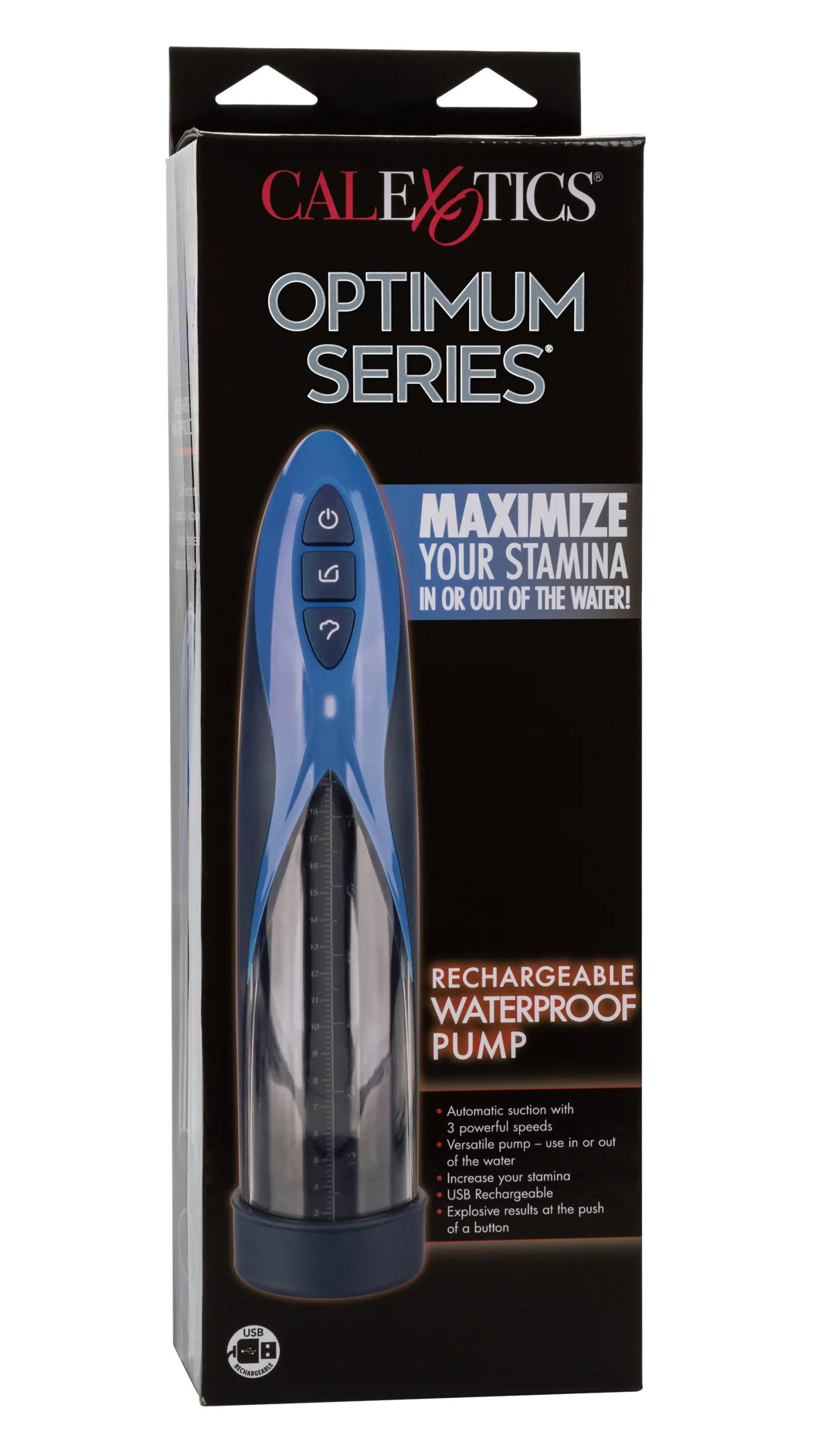 Optimum Series Rechargeable Waterproof Pump Strokers & Pumps CalExotics