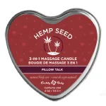 Hemp Seed 3-in-1 Massage Candle - Pillow Talk - 4 Oz Lubes & Essentials Earthly Body