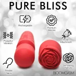 Pleasure Rose 10x Silicone Wand With Rose Attachment - Red Lubes & Essentials XR Brands