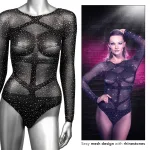 Radiance Long Sleeve Body Suit - One Size - Black Teddies & Bodysuits CalExotics