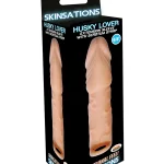 Skinsations Husky Lover 6.5 Inch - White Penis Extension & Sleeves | Non-Vibrating Hott Products