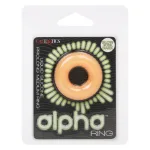 Alpha Glow-in-the-Dark Liquid Silicone Prolong Medium Ring - Orange Enhancers CalExotics