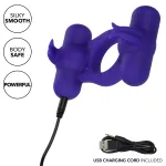 Silicone Rechargeable Triple Orgasm Enhancer - Purple Vibrators CalExotics