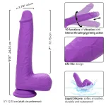 Rechargeable Gyrating and Thrusting Silicone Studs - Purple Festival & Rave CalExotics