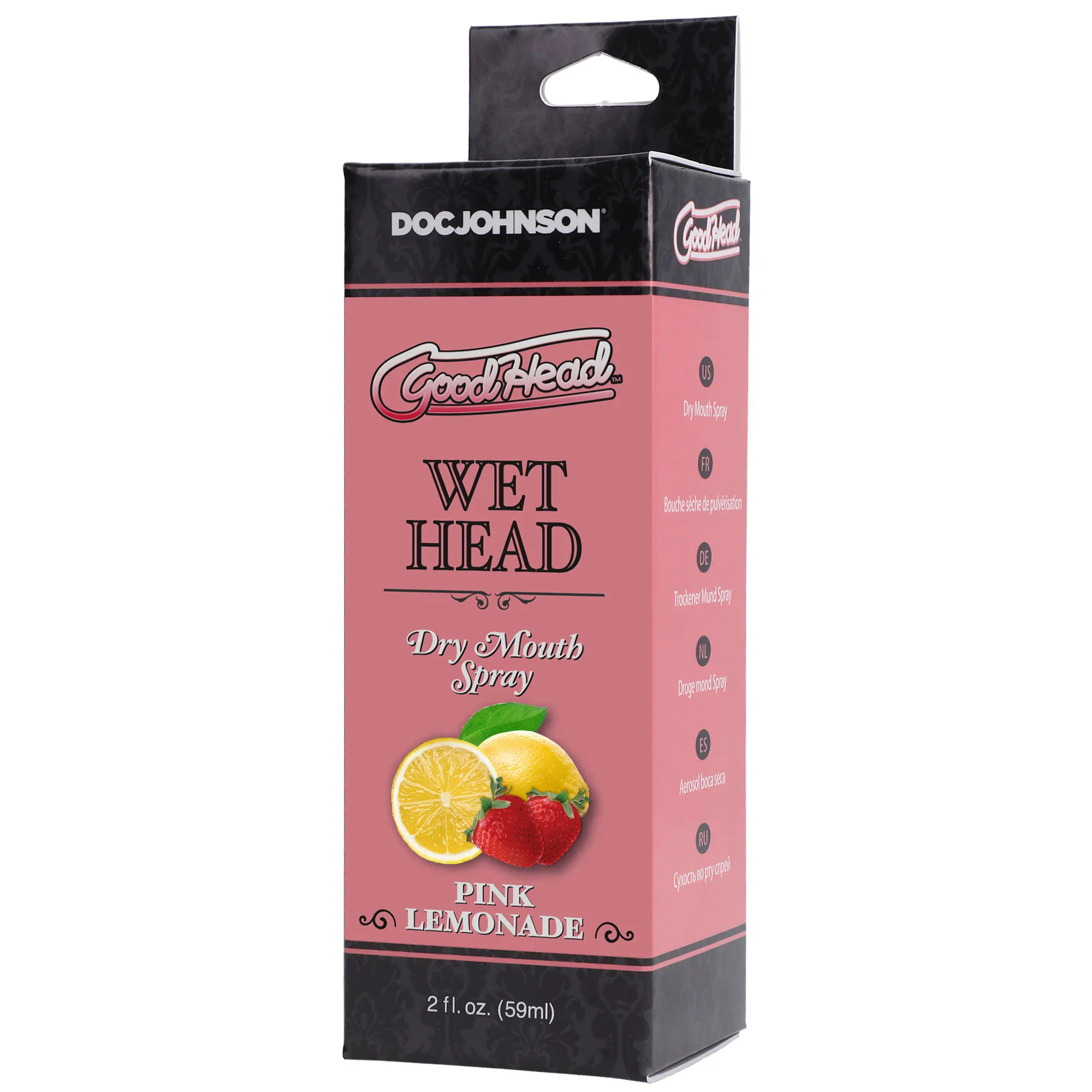 Goodhead - Wet Head - Dry Mouth Spray - Pink Lemonade - 2 Fl. Oz. (59ml) Enhancers Doc Johnson