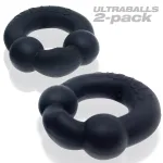 Ultraballs 2- Piece Cockring Set - Night Black BDSM & Kink Oxballs