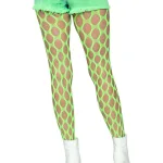 Jumbo Pothole Net Tights - Neon Green - One Size Hosiery & Garters Leg Avenue