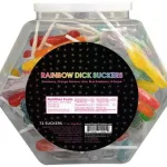 Rainbow Dick Suckers - 72 Pack Displays-Bowls & Wall Displays | Bowls Kheper Games