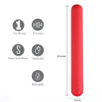 Abbie X-Long Super Charged Bullet - Red Vibrators Maia Toys