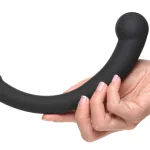 10x Vibra-Crescent Silicone Dual Ended Dildo - Black Anal Play XR Brands