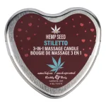 Hemp Seed 3 in 1 Massage Candle Stiletto 4.07oz Lubes & Essentials Earthly Body