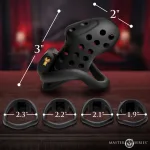 Lock Down Chastity Cage - Black Cockrings | Cockcage XR Brands