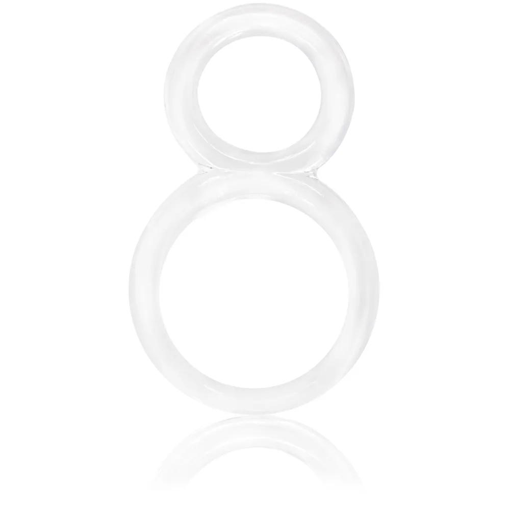 Ofinity Double Ring - Clear Cockrings | Cockrings W/Dual Straps Screaming O
