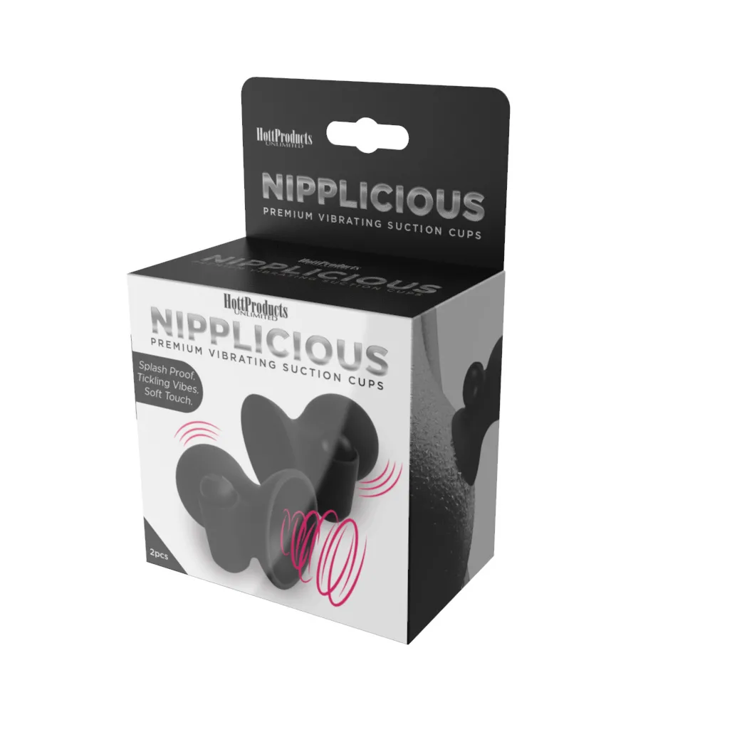 Nipplicious - Vibrating Nipple Suction Cups - Black Vibrators Hott Products