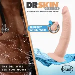 Dr. Skin Glide - 7.5 Inch Self Lubricating Dildo - Vanilla Dildos Blush