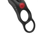 Red Dot Vibrating Cock Ring V1 With Remote - Black/red Festival & Rave Icon Brands