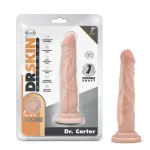 Dr. Skin Silicone - Dr. Carter - 7 Inch Dong With Suction Cup - Vanilla Dildos Blush