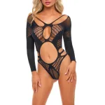 On Chokehold Bodysuit - One Size - Black Teddies & Bodysuits Pink Lipstick